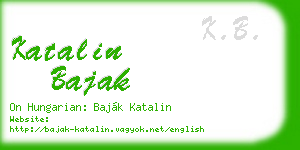 katalin bajak business card