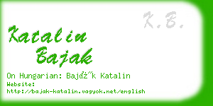 katalin bajak business card